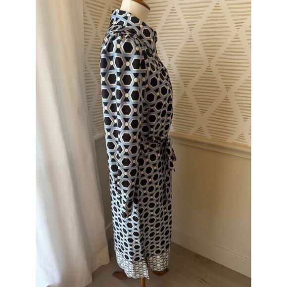 Luxology Women’s Small Blue Geometric Print Dress - Picture 4 of 5